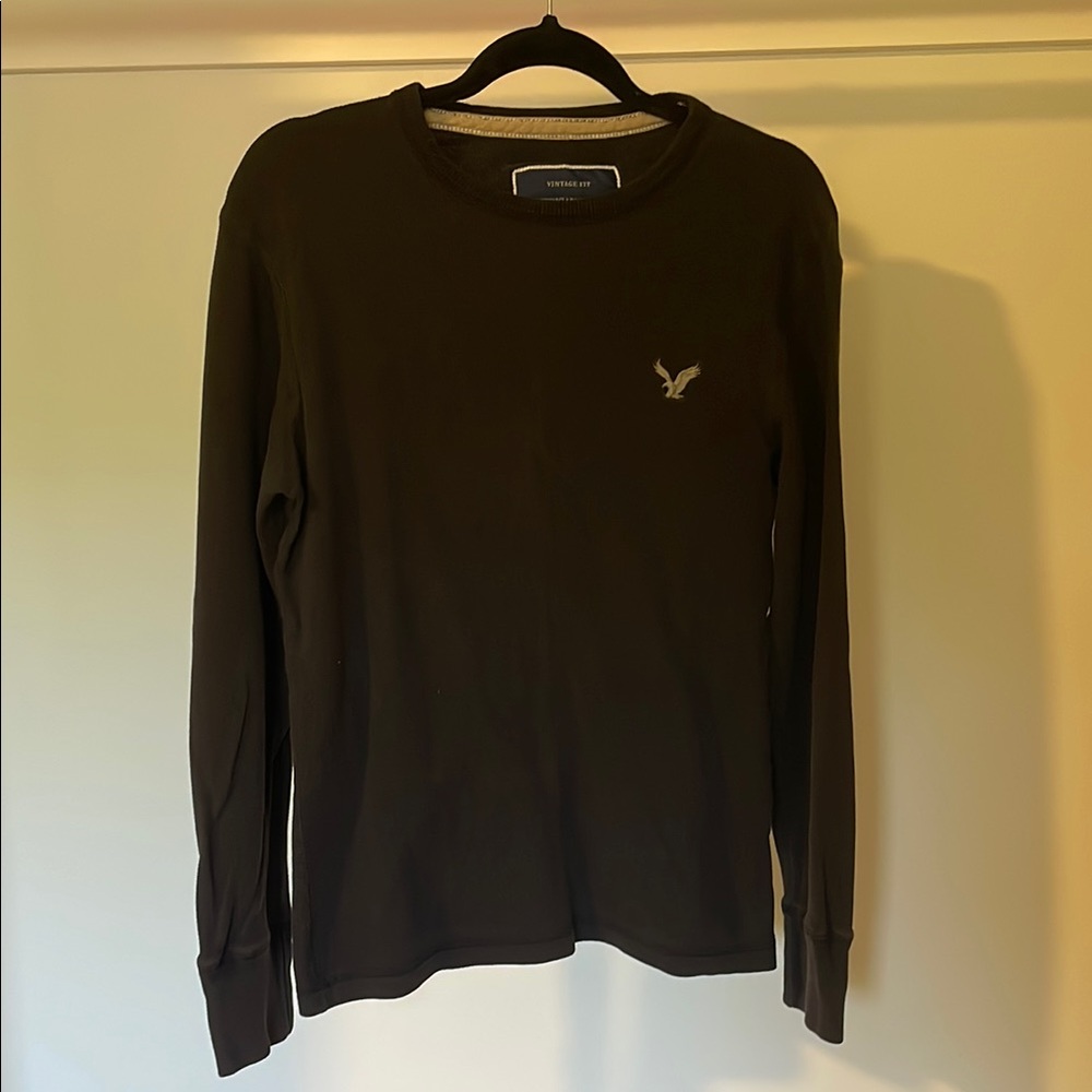 American Eagle Outfitters Black Long Sleeve Tee